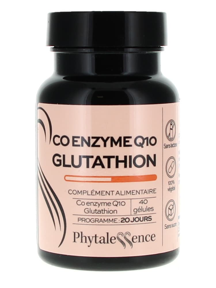 Phytalessence Co Enzyme Q10 Glutathion Programme 20 Jours - 40 Gélules