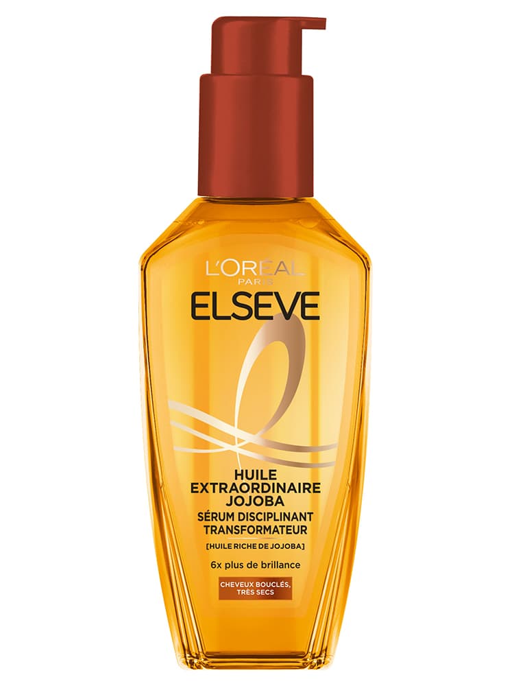L'Oréal Paris Elseve Huile Extraordinaire Jojoba Sérum Disciplinant Transformateur Cheveux Bouclés Très Secs 100 ml