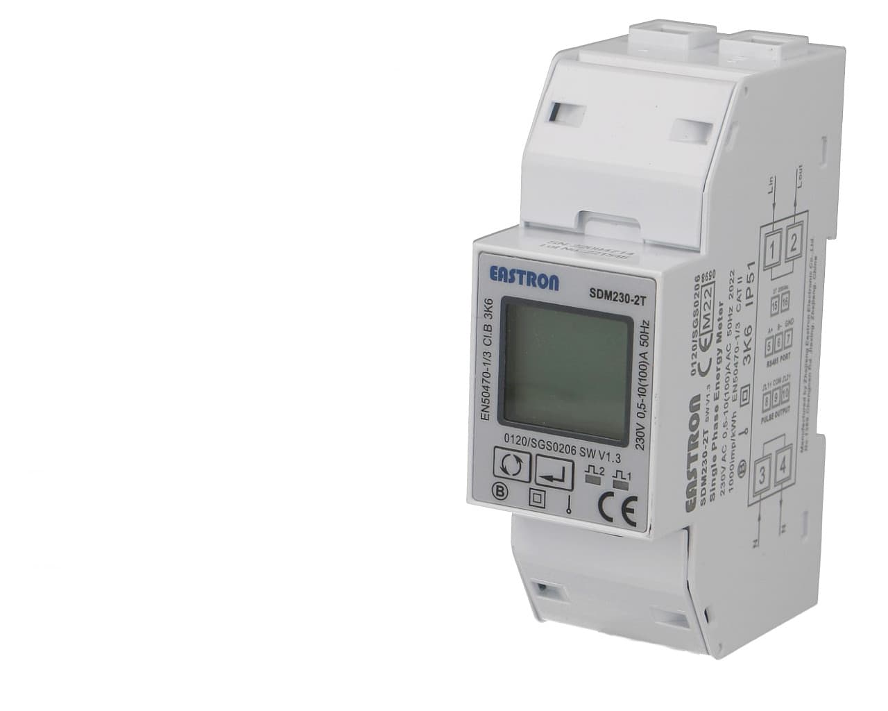 Compteur Electrique monophasé 100A double tarif certifié MID